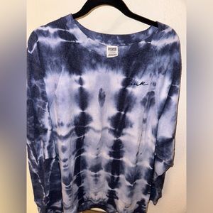 VS PINK blue tie dye sweater 🤍💙